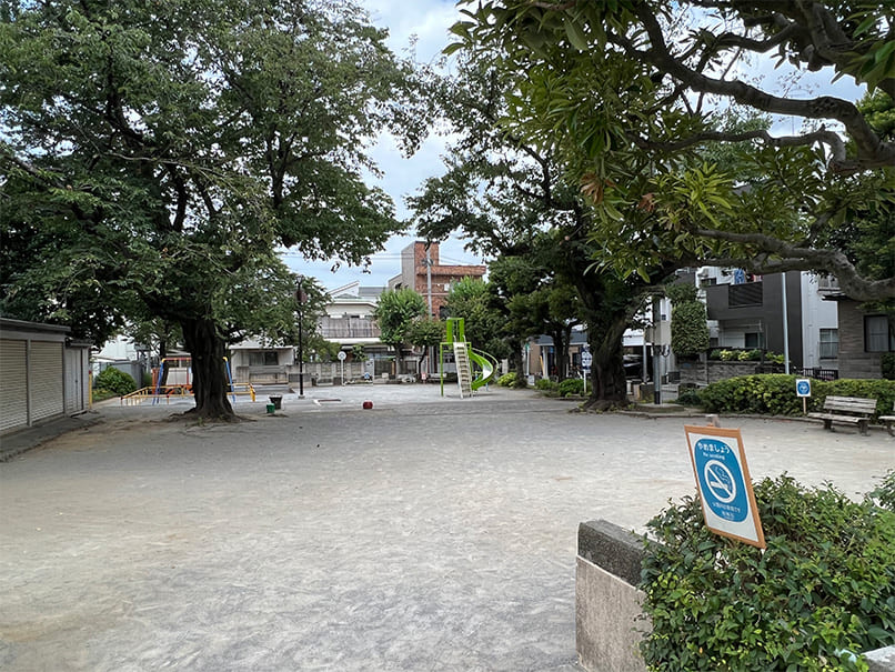 蓮沼公園-南側から