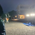 暗くなると照明が威力を増します。西町会の照明です。