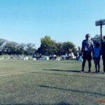 出発前の小豆沢野球場内にて
